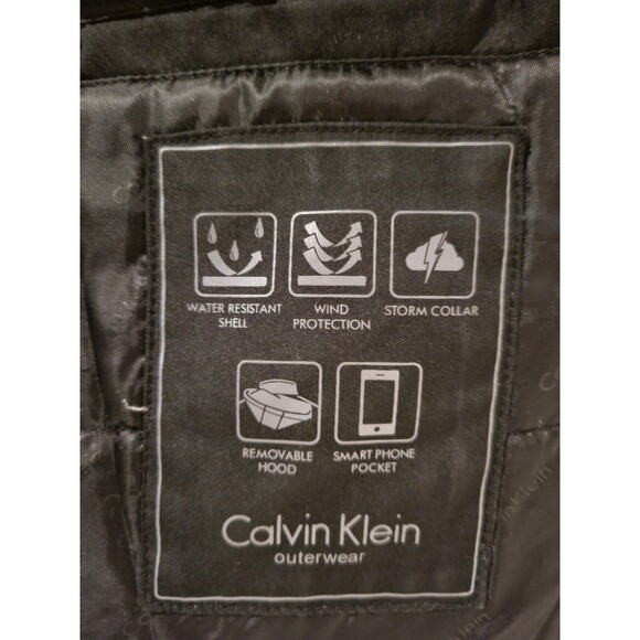 Calvin Klein Outerwear Double-Zip Layered Jacket Removable Hood Men's M - Picture 7 of 9
